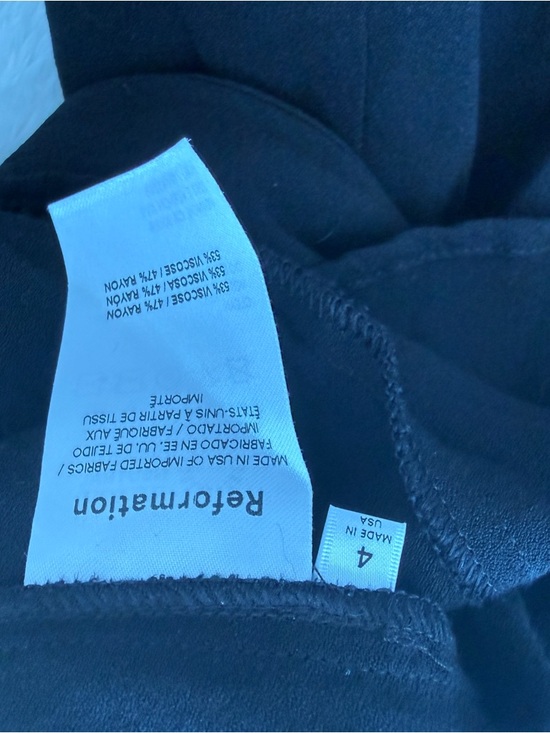 Reformation Hugh Dress in black size 4 - Picture 7 of 7